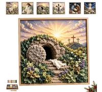 Kit artistico Poke in tessuto cristiano 3D, include un presepe (strumenti