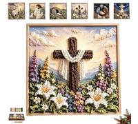 Kit artistico Poke in tessuto cristiano 3D, include un presepe (strumenti