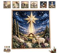 Kit artistico Poke in tessuto cristiano 3D, include un presepe (strumenti