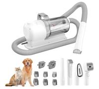 Kit Asciugacapelli Tagliacapelli per Toelettatura Cani, Soffiatore + Tosatrice + Aspira Peli Gatto, Silenzioso, Redimensionnement Automatique, Accessori di Bellezza, Capacità 2,5 L