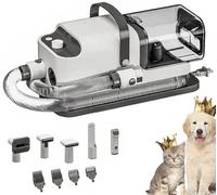 Kit aspirapolvere per toelettatura cani 20000PA, tosatrice professionale per cani 5 in 1, aspirazione 99% peli, capacità 1,8 l, deshedding peli di gatti cani animali domestici