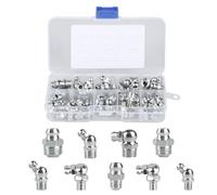 Kit Assortimenti 60 Pz Grassatori, Grassatore Cono, Grassatori per Pompa di Grasso, Angolo Retto 45° 90° 180° Grassatore Idraulico, M6 M8 M10 Grassatore Conico, Grassatori per Pompe di Grasso