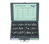Kit assortimento dadi chiusi cromato corona bassa da 8/32 a 5/8 15 misure 108 pe
