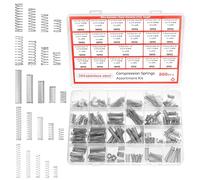 Kit assortimento di 300 pezzi molle a spirale molle a compressione, set molle di trazione in acciaio inossidabile, molle di tensione, 23 misure set molle a compressione in acciaio inossidabile