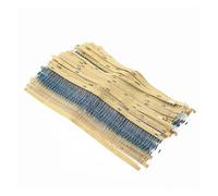 Kit assortimento di 50 valori resistori a film metallico da 2500 pezzi, 1%, 1/4 W, 0,25, intervallo 1Ω~10 MΩ, confezione campione