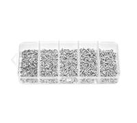 Kit assortimento di 500 viti autofilettanti Phillips M2, viti for legno autoperforanti a testa piatta con testa a croce in acciaio legato, 5 misure