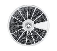Kit Assortimento di Dadi e Viti Piccole, 600 Pezzi 12 M1 M1.2 M1.4 M1.6 per Orologi, Occhiali, Elettronica con Bulloni