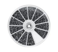 Kit assortimento di dadi e viti piccole 600 pezzi 12 tipi in acciaio inossidabile M1 M1.2 M1.4 M1.6 Elementi di fissaggio per orologi Riparazione elettronica di occhiali