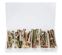 Kit assortimento di dadi per viti M6 100 pezzi Set di viti e dadi a testa esagonale in acciaio al carbonio zincato per mobili Elettrodomestici per ufficio Assemblaggio di navi