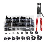 Kit assortimento di fascette stringitubo a molla con pinze per fascette stringitubo girevoli
