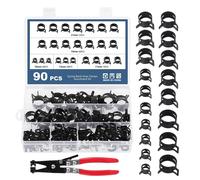 Kit assortimento di fascette stringitubo a molla da 91 pezzi