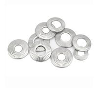 Kit assortimento di guarnizioni elastiche zigrinate zigrinate in acciaio inossidabile 304 da M3 M4 a M16 NFE25-511, 180 pezzi