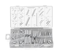 Kit assortimento di molle di estensione e compressione Klanata 200 pezzi - Molle di tensione in metallo per manutenzione, riparazione e progetti fai te