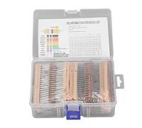 Kit Assortimento di Resistori 3120 Pezzi 1/4W 156 Valori 1 Ohm a 10M Ohm con Assortimento di Resistori a Pellicola di Carbonio Al 5% 1/4W, per Progetti Ed Esperimenti
