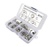 Kit assortimento di rondelle di bloccaggio seghettate a molla da 220 pezzi