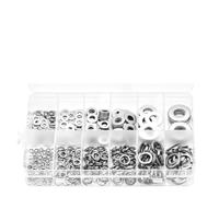 Kit assortimento di rondelle piatte e di bloccaggio da 260 pezzi/95 pezzi in acciaio inossidabile M3 M4 M5 M6 M8 M10, set di rondelle piatte e di bloccaggio a molla(Washer Set Pro)