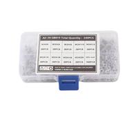 Kit assortimento di viti in acciaio inossidabile M3 340 pezzi Viti a testa svasata a testa piatta a croce Resistenza alla corrosione ad alta resistenza Design della filettatura di