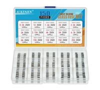 Kit Assortimento Fusibili in Vetro 150pz 15 Valori 250V 5x20Mm Ad Azione Rapida