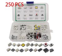 Kit assortimento microinterruttori multiuso 250 pz interruttori touch pulsante