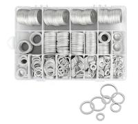 Kit assortimento rondelle da 560 pezzi, set di rondelle in alluminio assortite SAE varie dimensioni M6-M24 guarnizioni per tappi di scarico dell'olio per uso automobilistico e fai da te