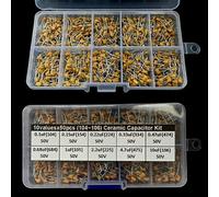 Kit assortito di 500 condensatori ceramici gamma di valori 0 1uF ~ 10uF, 50 V 10 valori Consegna rapida