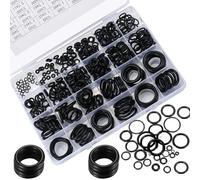Kit assortito di anelli O-Ring, 360 rondelle in gomma, 24 misure, kit O-ring per rubinetto, tubo, automobilistico, guarnizioni idrauliche gas aria, riparazione o ring, nero