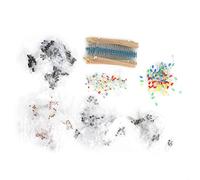 Kit assortito di componenti elettronici da 1565 pezzi, comprendente condensatori elettrolitici e ceramici, LED da 3 mm e 5 mm, transistor e resistenze da 1/4 W, ideale per la