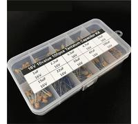 Kit assortito di condensatori al tantalio da 10 valori, 100 pezzi, 16 V, 1 uF, 2,2 uF, 3,3 uF, 4,7 uF, 10 uF, 15 uF, 22 uF, 33 uF, 47 uF, 100 uF