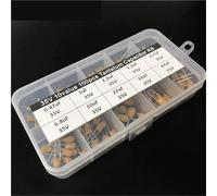 Kit assortito di condensatori al tantalio da 10 valori, 100 pezzi, 35 V, 0,47 uF, 1 uF, 2,2 uF, 3,3 uF, 4,7 uF, 6,8 uF, 10 uF, 22 uF, 33 uF, 47 uF