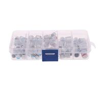 Kit assortito di condensatori solidi da 90 pezzi 10 valori 2,5 V-16 V 100 uF-1500 uF con scatola Elementi di accumulo di energia