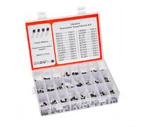 Kit assortito di transistor TO-92, 480 pezzi, 24 valori NPN PNP Transistor in silicio per amplificatori, interruttori ed elaborazione del segnale