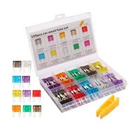 Kit Assortito Fusibili Auto,Assortimento 120 Pezzi Fusibili Multiuso - Ricambio per Moto Barche Camion Rimorchi Autocaravan