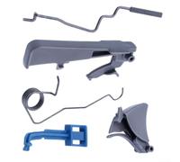 Kit asta a molla con blocco del grilletto dell'acceleratore, compatibile con motoseghe 340, parti di ricambio in metallo in plastica per montaggio asta di spinta dell'acceleratore, prestazioni di