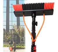 Kit Asta alimentata ad Acqua da 35 Piedi - Spazzola telescopica per la Pulizia dei vetri per Uso Esterno, Ideale per la Pulizia di vetri e Pannelli solari, efficiente Sistema di Pulizia dei