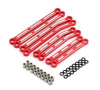 Kit Asta Collegamento Potenziato Per Traxxas Per TRX4M RC 1/18 Ricambi RC | Potenziamento RC Car Con Kit Biellette Rialzate In Metallo, Migliora Altezza E Angoli Di Attacco(Red)