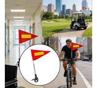 Kit asta portabandiera per golf cart con striscia riflettente per rimorchio