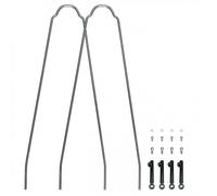 Kit Aste XL Argento per Parafanghi Velo 55 Cross - Compatibile con Ruote 26-29 Pollici, Uso Urbano