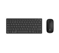 Atlantis ARGO 900Pro Combo KIT Mini Tastiera Ultraslim + Mouse - Wireless senza fili RF + Bluetooth, QWERTY 78 tasti “chocolate key”, per PC/Notebook/Smartphone/Tablet/iOS/Android, Nero