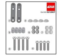 Givi Kit Attacchi Parabrezza D2120KIT per Yamaha Tricity 125/155 e MBK Tryptik 125 - Nero