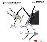 KIT ATTACCHI SPECIFICO PER PARABREZZA FABBRI HONDA FORZA 250 2008 2009 2010 2011