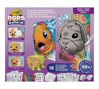 Kit Attività Creative 3D Crayola POPS Color Pops - Oltre 12 Proposte, Poster, Figurine e Disegni
