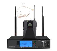 Kit Attrezzatura Podcast microfonico wireless professionale Spettacolo teatrale Canto Grande festa(Headset 800-820MHz)