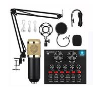 Kit Attrezzatura Podcast Professional Audio V8 Sound Card Set Mic Studio Microfono a condensatore for la registrazione di podcast Live Streaming(D)