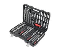 Kit Attrezzi 216 Pezzi Bussole Cricchetto 1/4" 3/8" 1/2" DR Valigetta