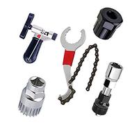 Kit Attrezzi Bici per la Riparazione, Kit Manutenzione Bici contiene Estrattore Pedivella, Smagliacatena Bici Attrezzo, Chiave Movimento Centrale, Chiave Pacco Pignoni, Estrattore Movimento Centrale