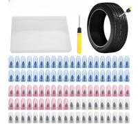 Kit Attrezzi Pneumatici 100pz Inserti Guarnizione Gomma Acciaio al Carbonio per