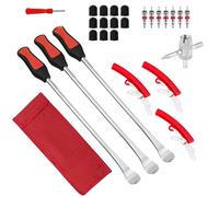 KIT ATTREZZI SMONTAGOMME 27 PEZZI CUCCHIAIO LEVE SMONTAPNEUMATICI CON 7 NUCLEO P