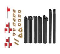 Kit Attrezzi Tornio 21pz Metalmeccanico Include Supporti Inserti e Chiavi