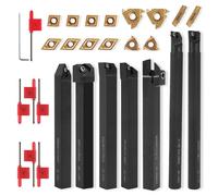 Kit Attrezzi Tornio Indicizzabile 21pz con Inserti e Chiavi in Carburo