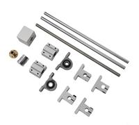 Kit attuatore lineare orizzontale T8 a doppia vite - Set di guide in acciaio inossidabile e alluminio da 150 mm/250 mm/350 mm con cuscinetti SCS8UU, accoppiamento D19L25, dado T8 (350 mm)